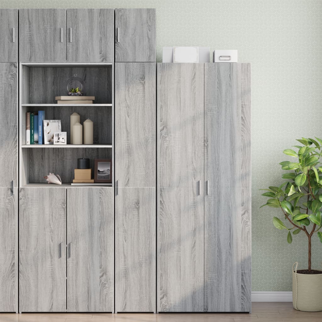 Armoire de rangement mince sonoma gris 30x42,5x225 cm - XIOS