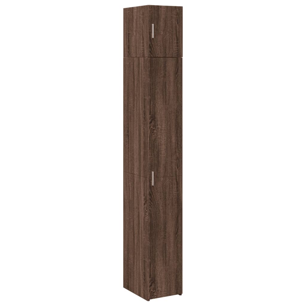Armoire de rangement mince chêne marron 30x42,5x225 cm - XIOS