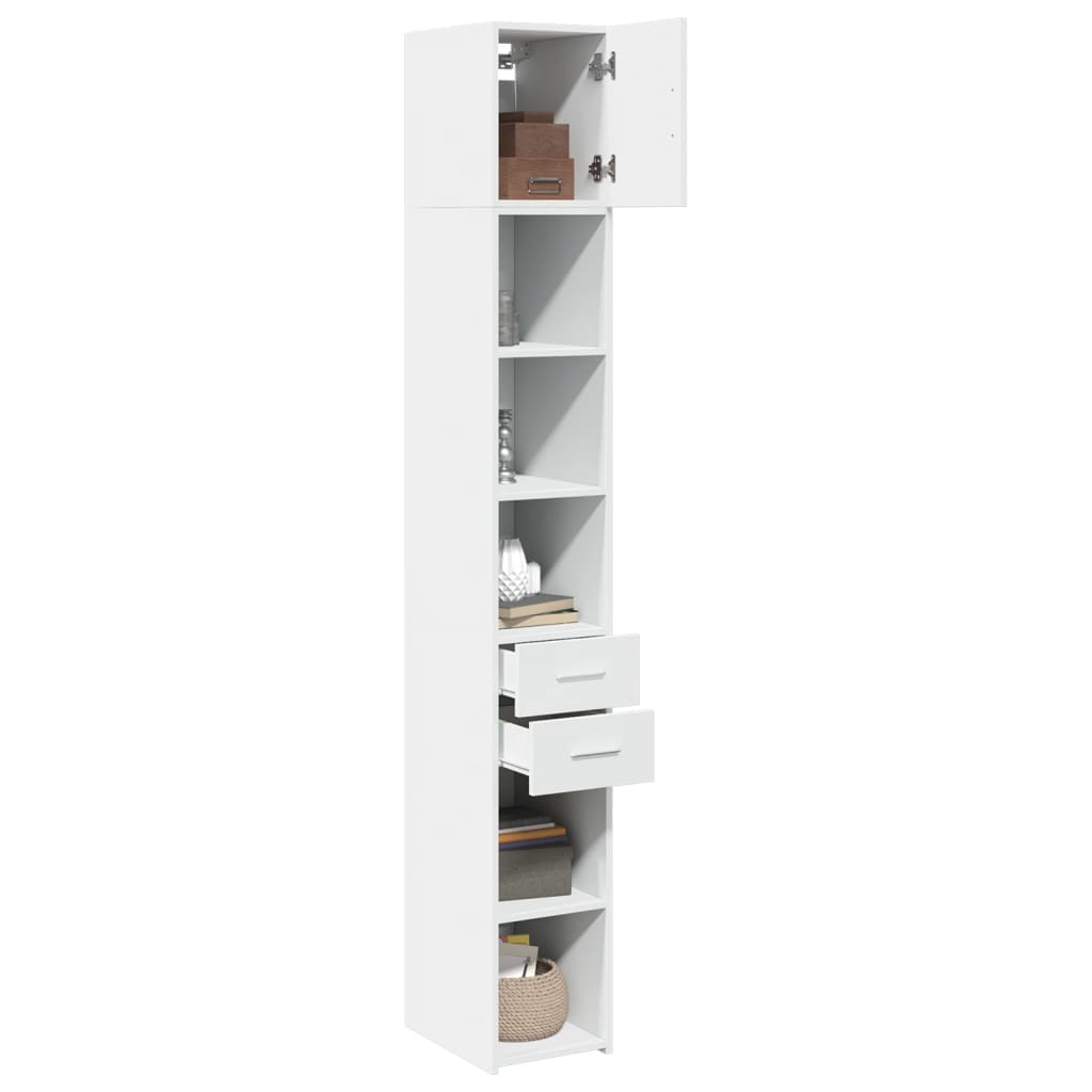 Armoire de rangement mince blanc 30x42,5x225 cm - XIOS