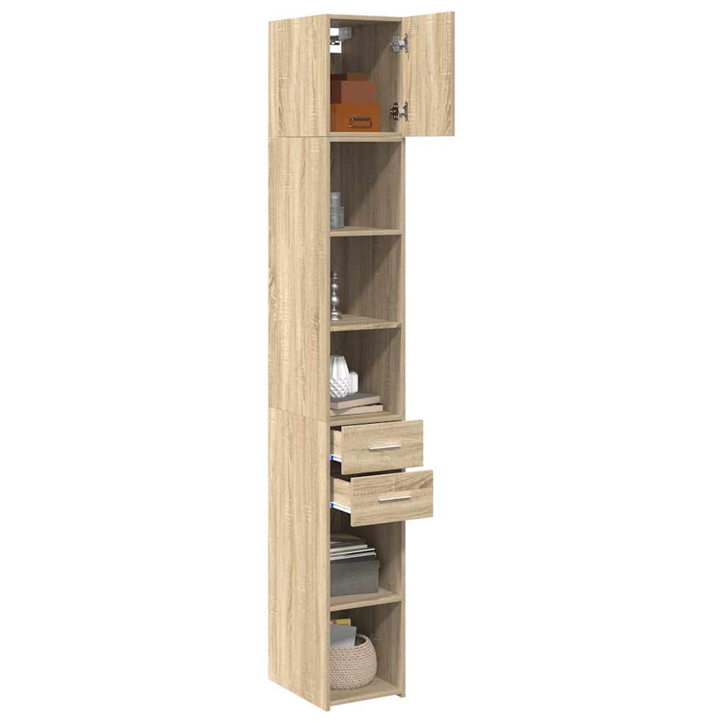 Armoire de rangement mince chêne sonoma 30x42,5x225 cm - XIOS