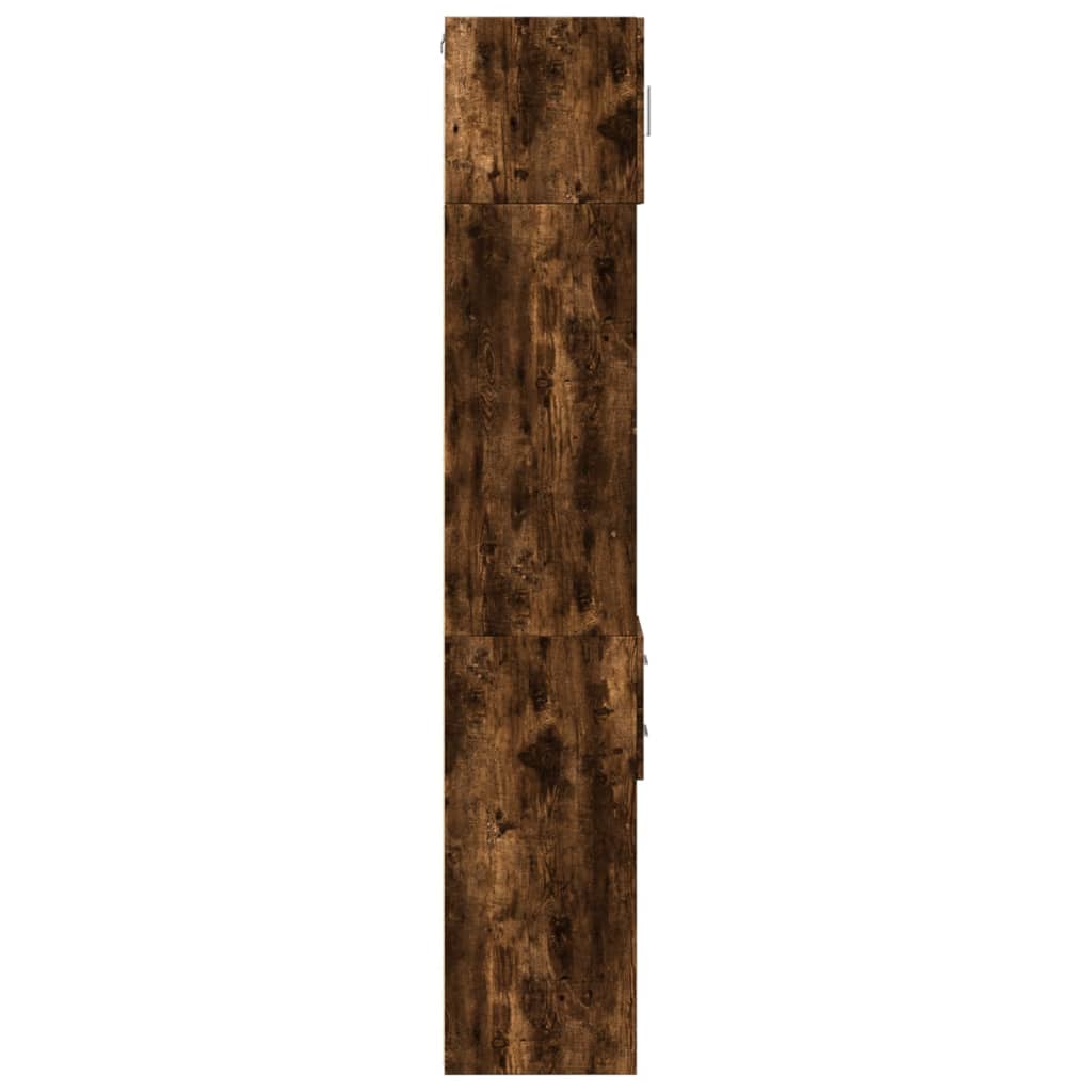 Armoire de rangement mince chêne fumé 30x42,5x225 cm - XIOS