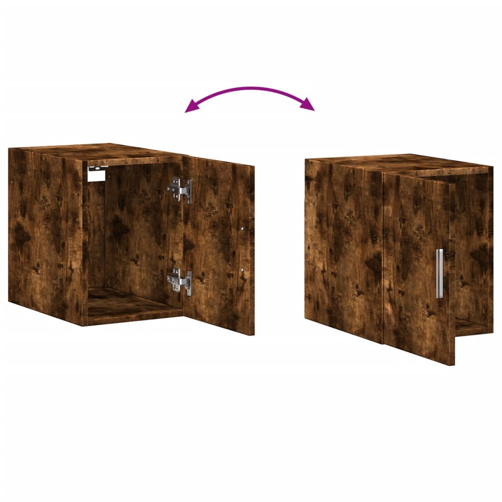 Armoire de rangement mince chêne fumé 30x42,5x225 cm - XIOS
