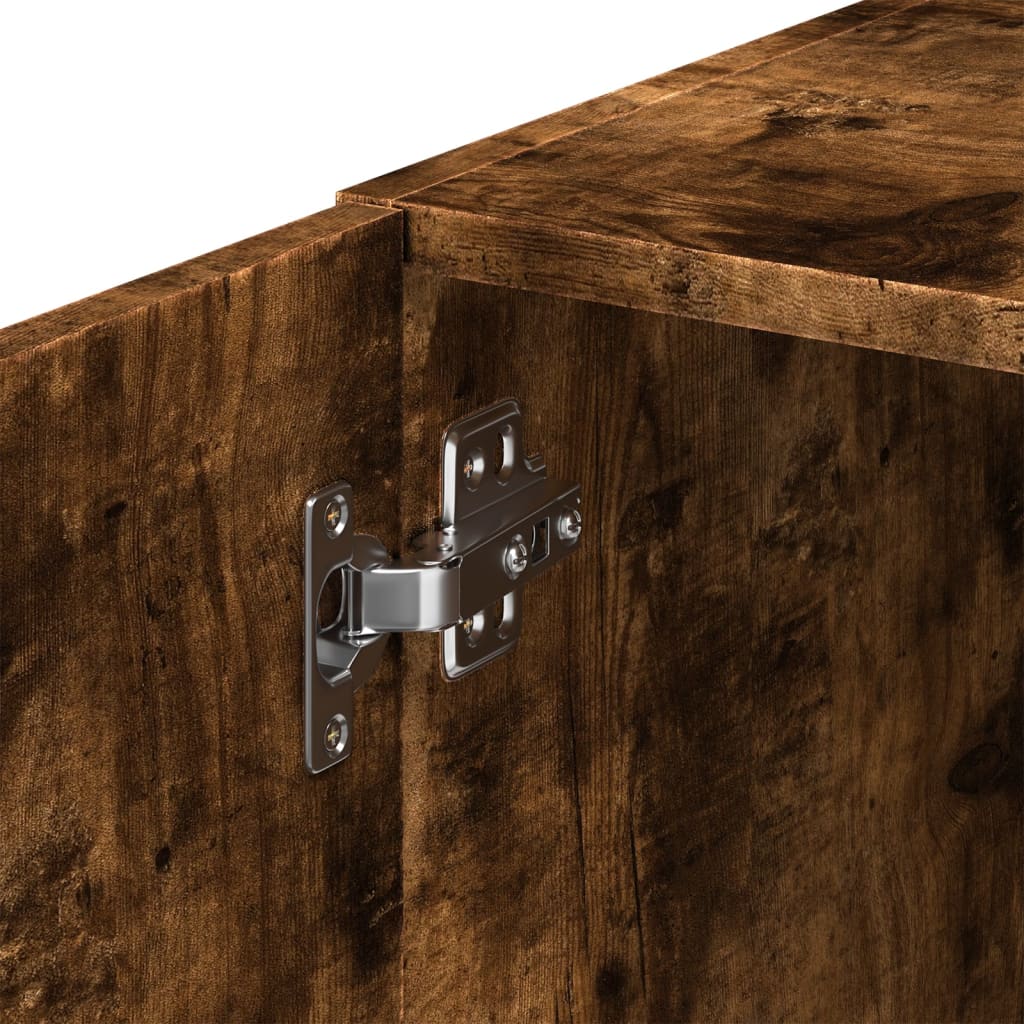 Armoire de rangement mince chêne fumé 30x42,5x225 cm - XIOS