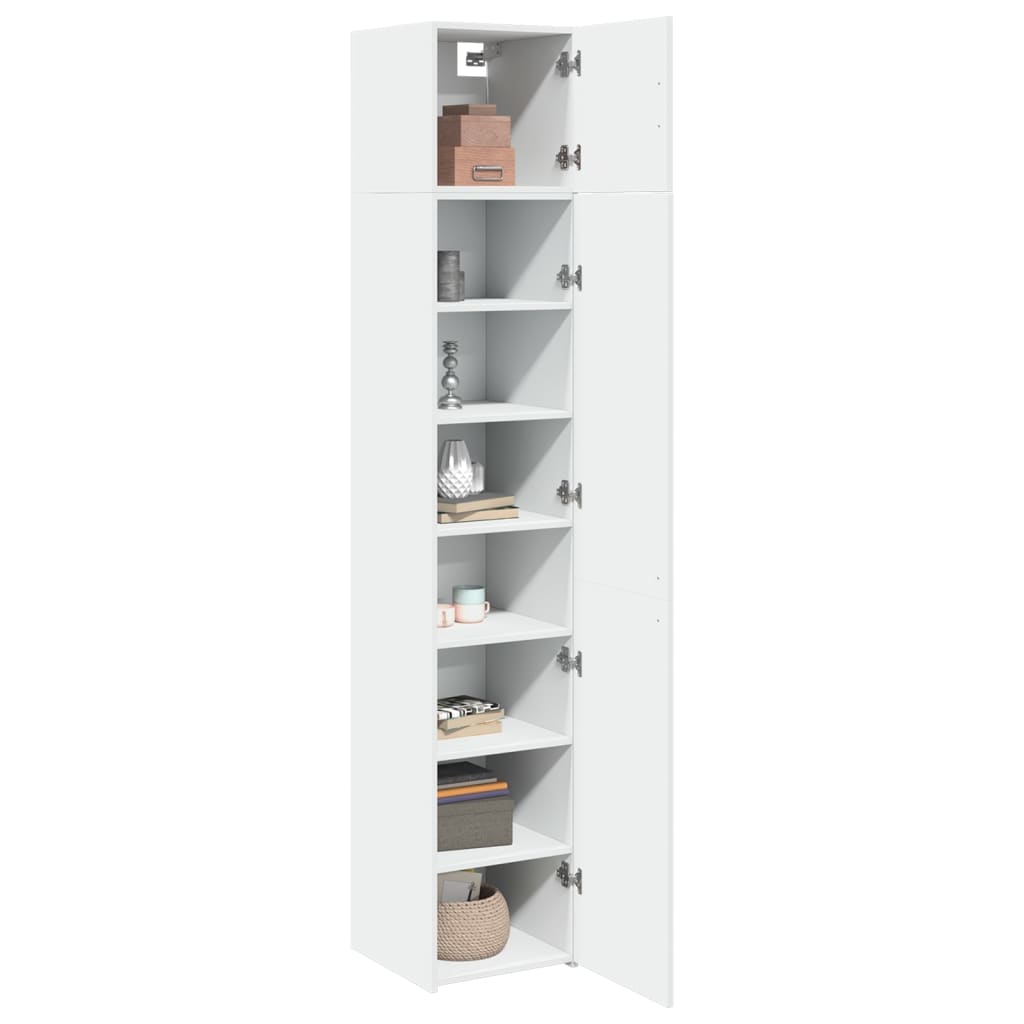 Armoire de rangement mince blanc 40x42,5x225 cm - XIOS