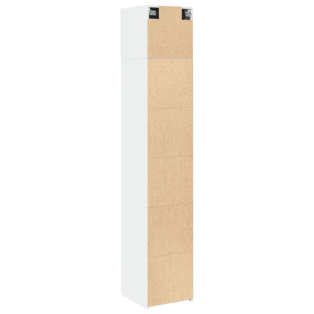 Armoire de rangement mince blanc 40x42,5x225 cm - XIOS