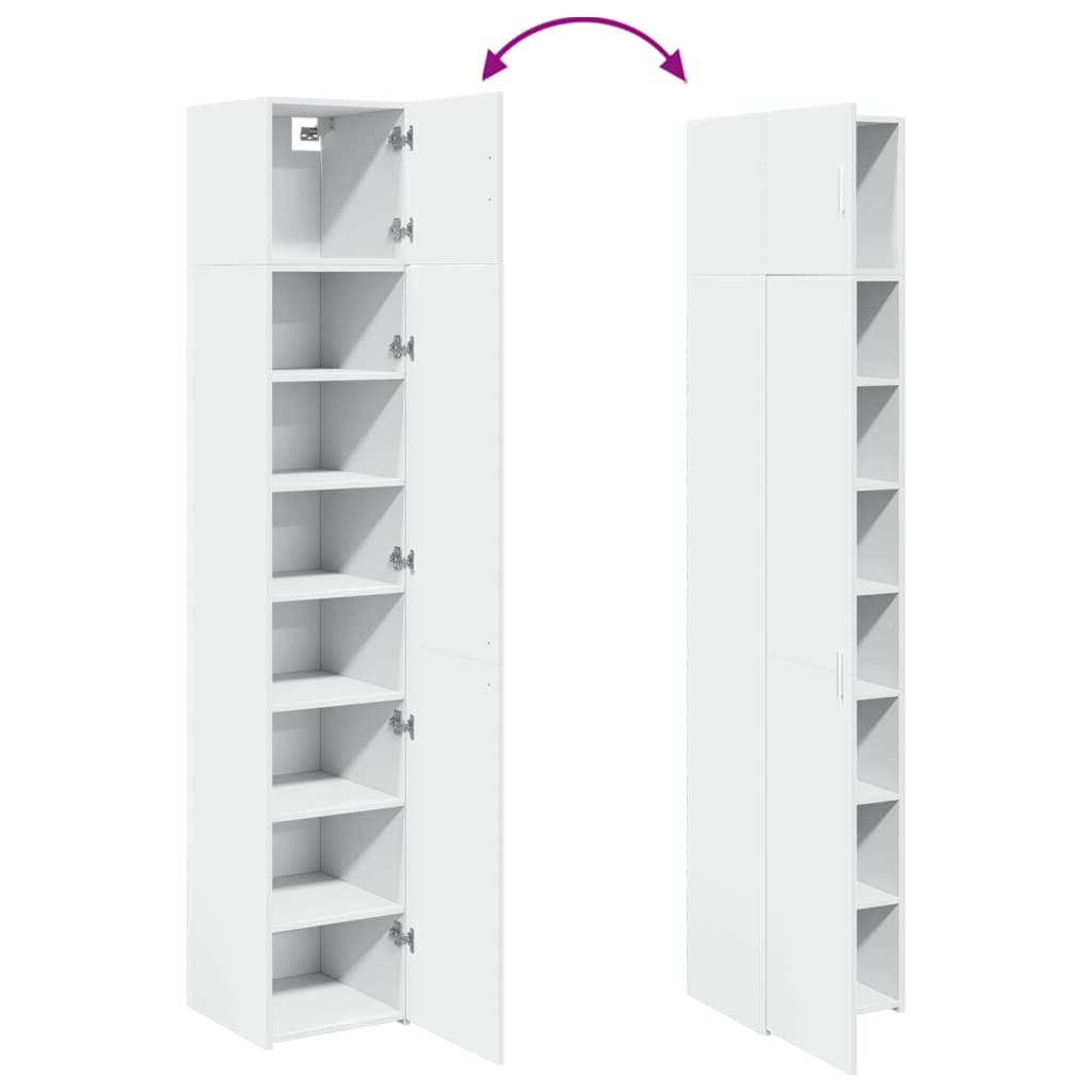 Armoire de rangement mince blanc 40x42,5x225 cm - XIOS