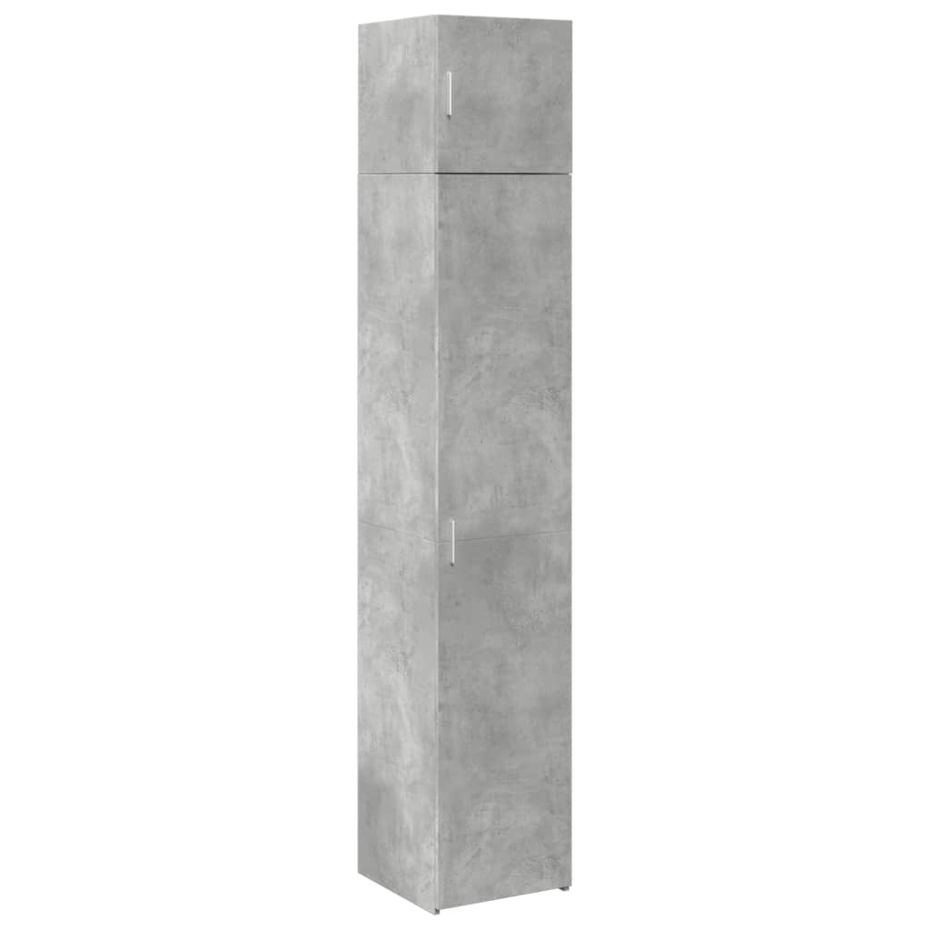 Armoire de rangement mince gris béton 40x42,5x225 cm - XIOS