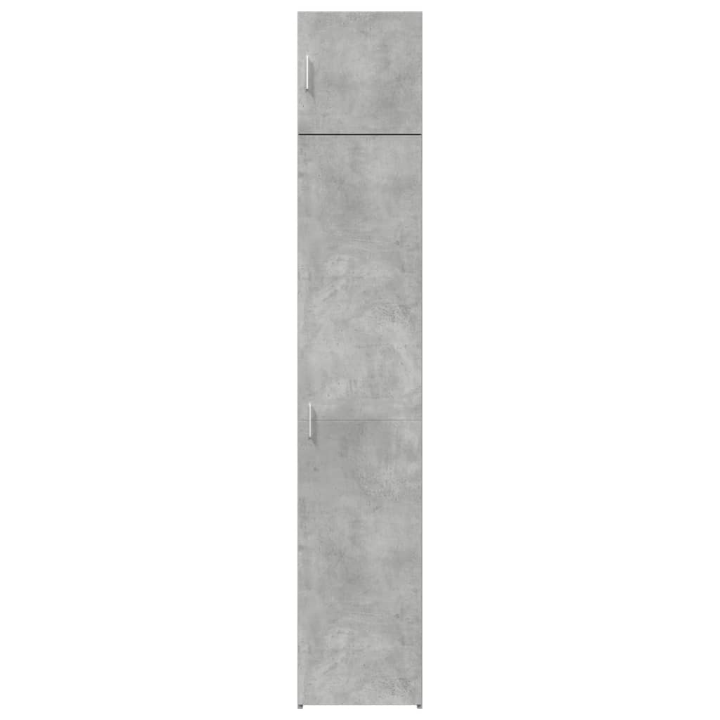 Armoire de rangement mince gris béton 40x42,5x225 cm - XIOS