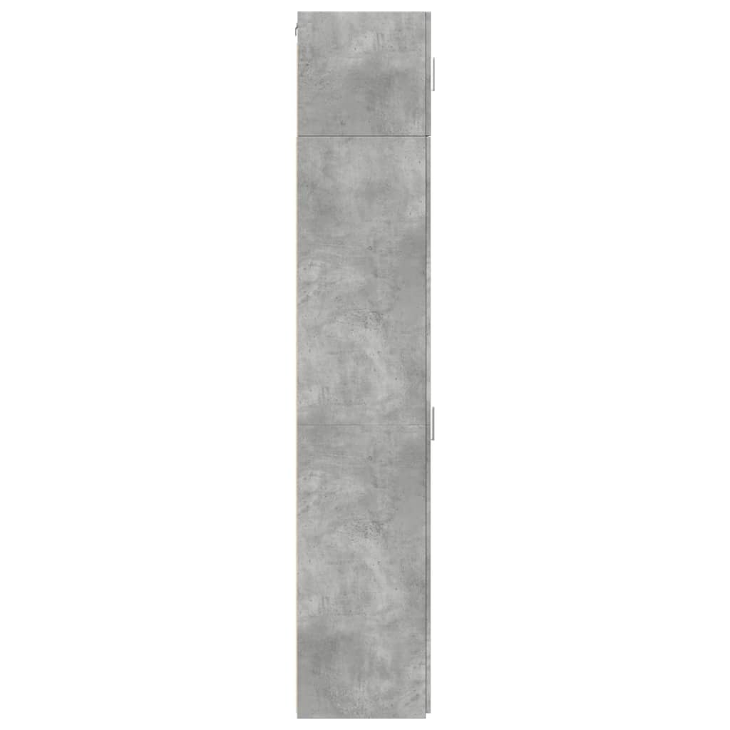 Armoire de rangement mince gris béton 40x42,5x225 cm - XIOS