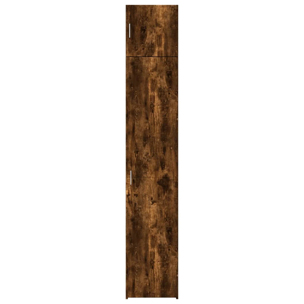 Armoire de rangement mince chêne fumé 40x42,5x225 cm