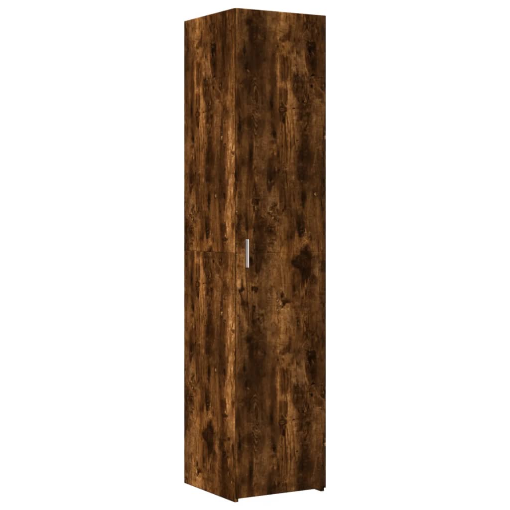 Armoire de rangement mince chêne fumé 40x42,5x225 cm