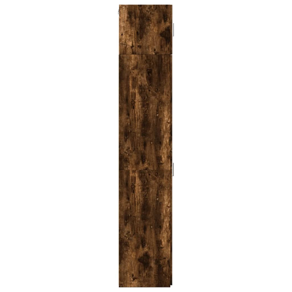 Armoire de rangement mince chêne fumé 40x42,5x225 cm