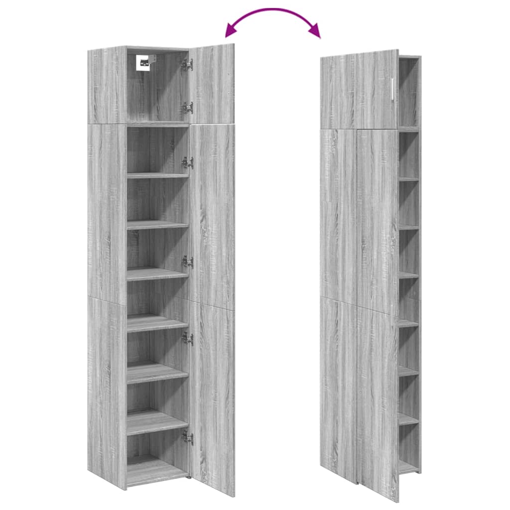 Armoire de rangement mince sonoma gris 40x42,5x225 cm - XIOS