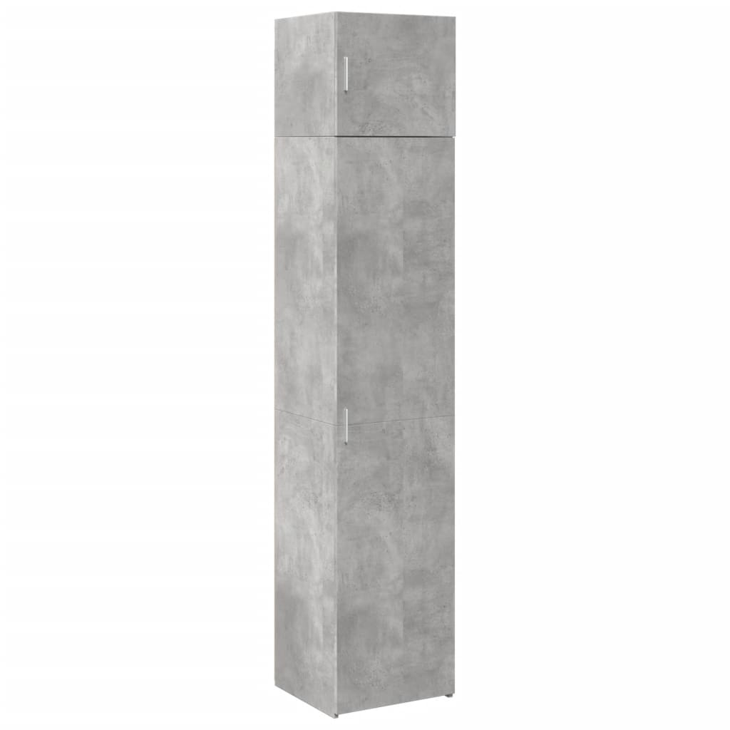Armoire de rangement mince gris béton 45x42,5x225 cm - XIOS
