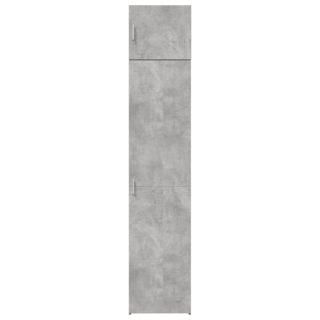 Armoire de rangement mince gris béton 45x42,5x225 cm - XIOS
