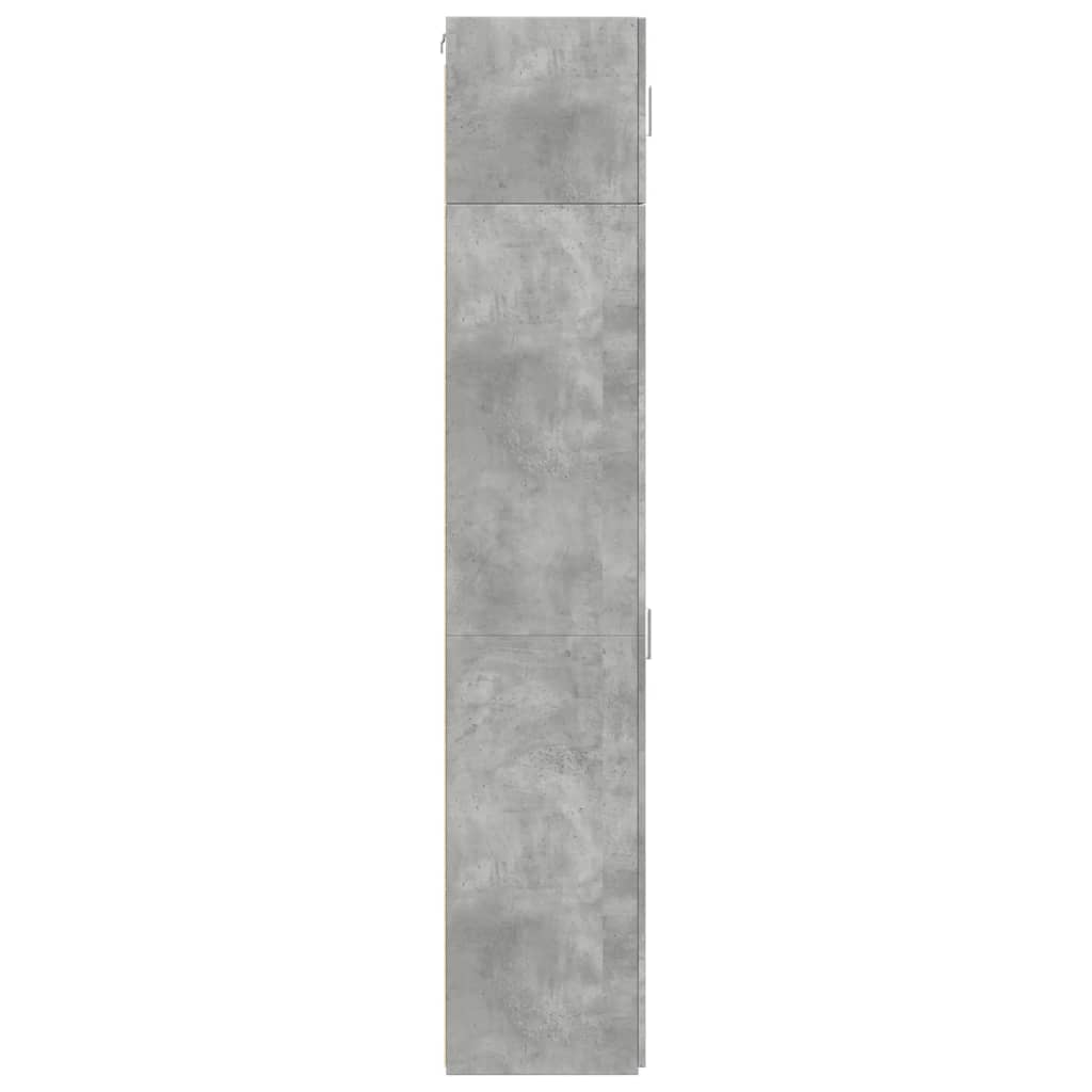Armoire de rangement mince gris béton 45x42,5x225 cm - XIOS