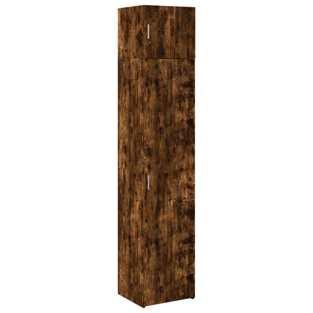 Armoire de rangement mince chêne fumé 45x42,5x225 cm