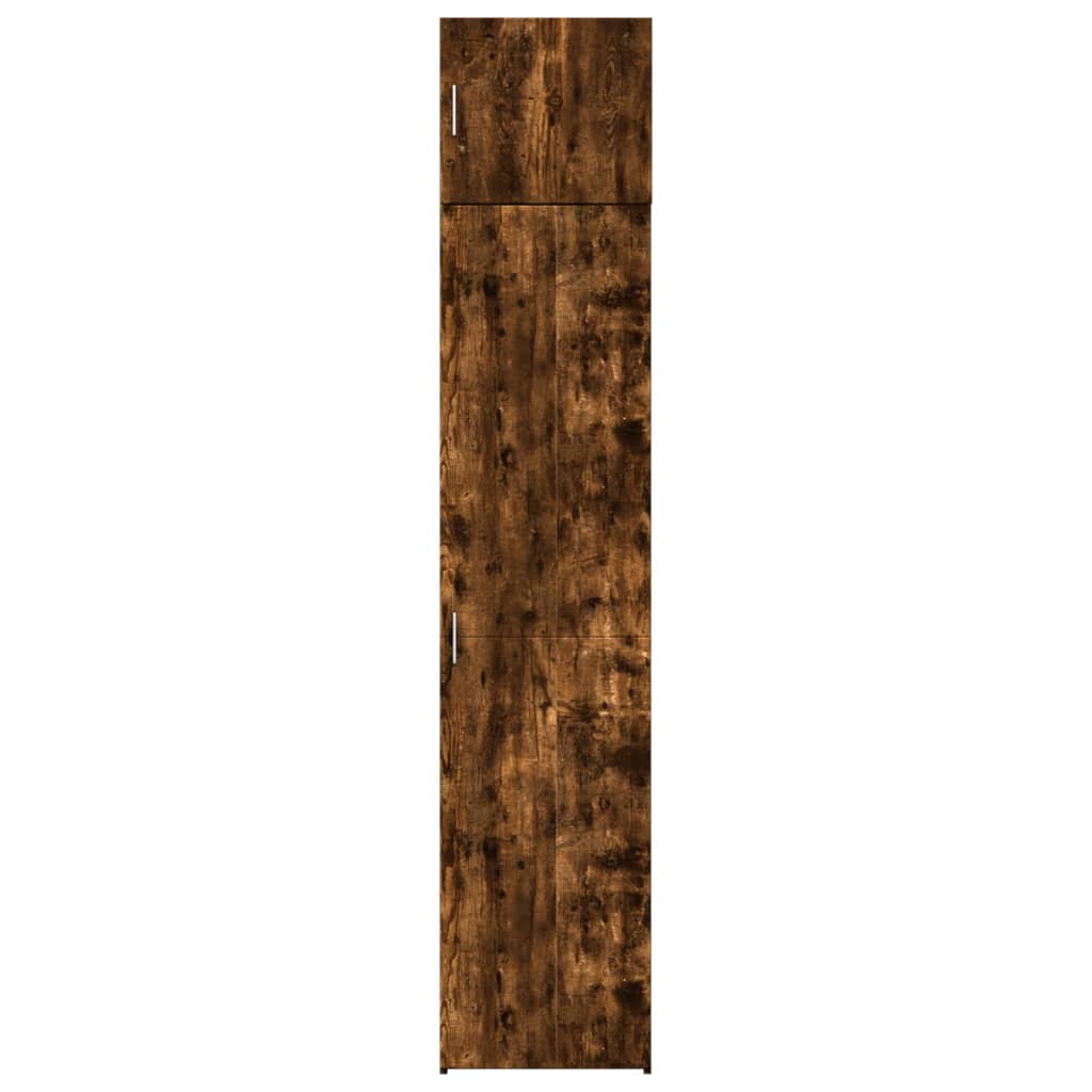 Armoire de rangement mince chêne fumé 45x42,5x225 cm