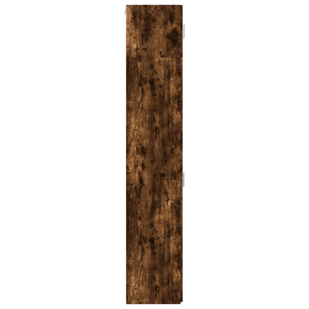 Armoire de rangement mince chêne fumé 45x42,5x225 cm
