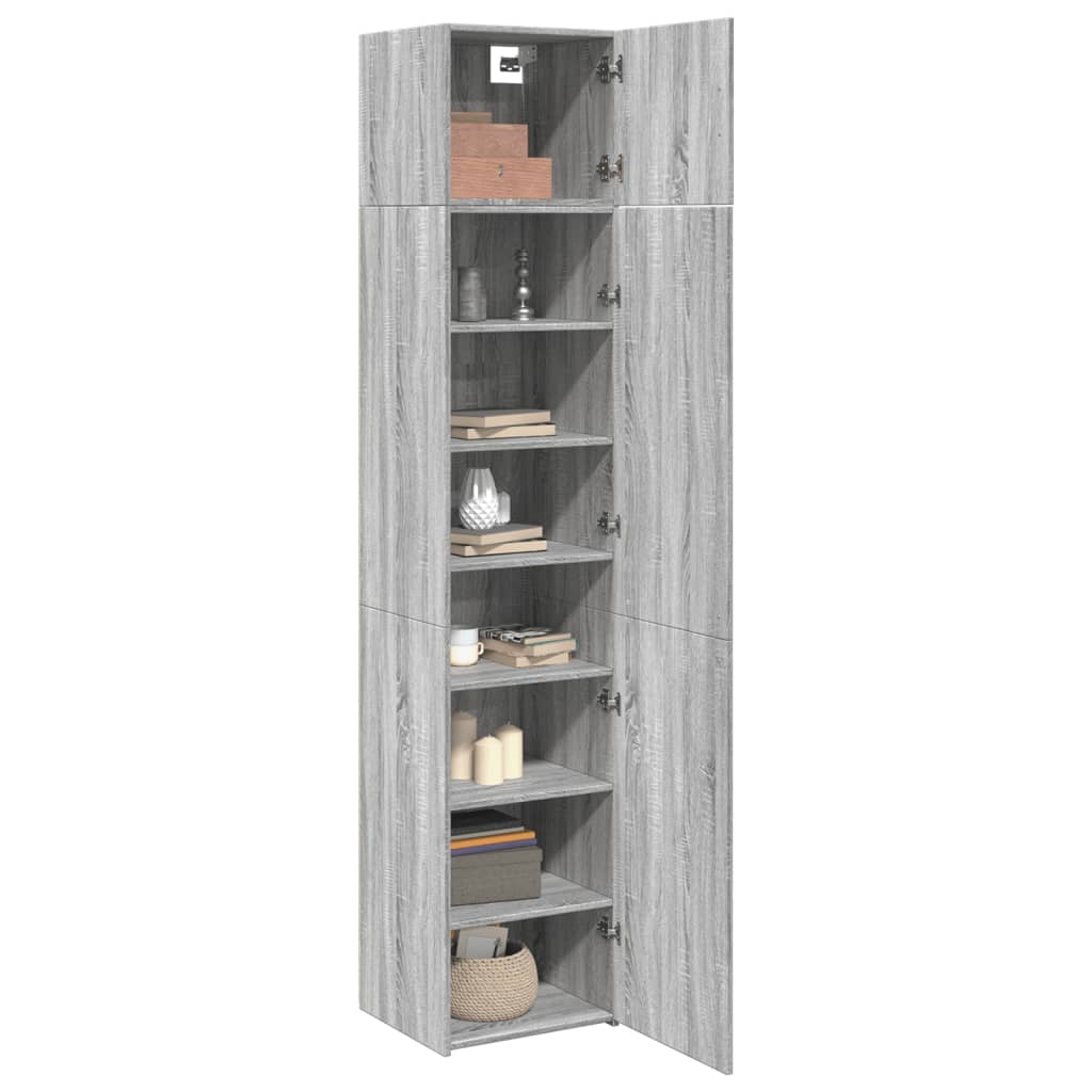 Armoire de rangement mince sonoma gris 45x42,5x225 cm - XIOS