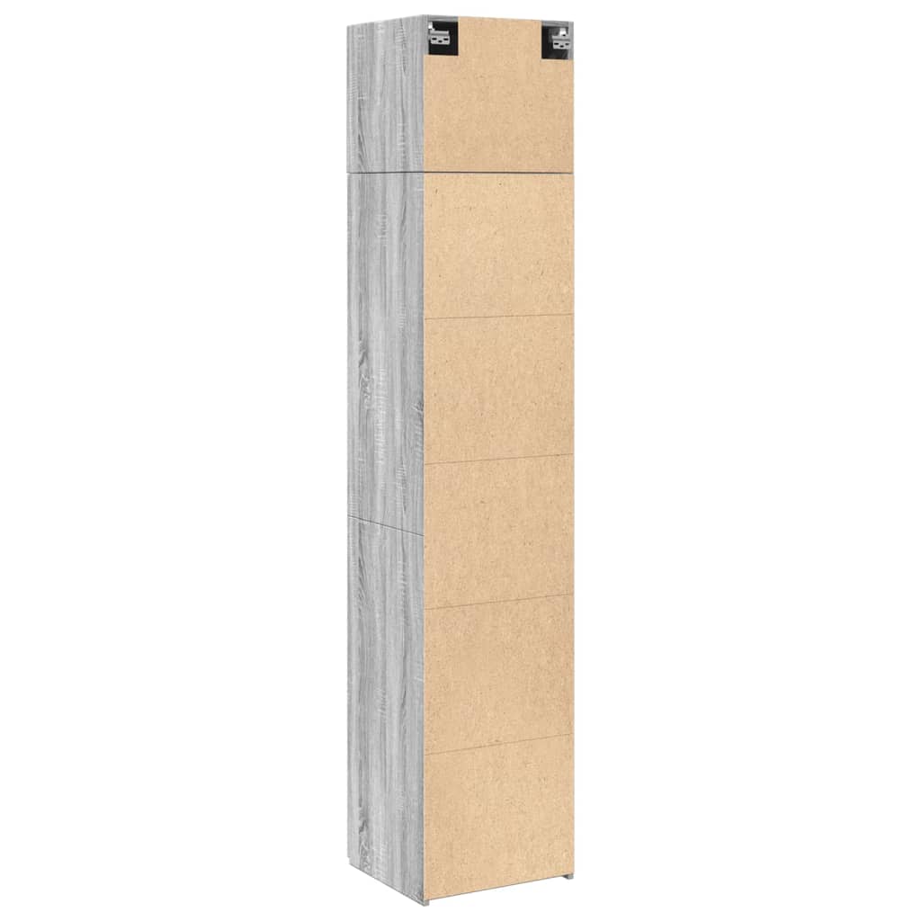 Armoire de rangement mince sonoma gris 45x42,5x225 cm - XIOS