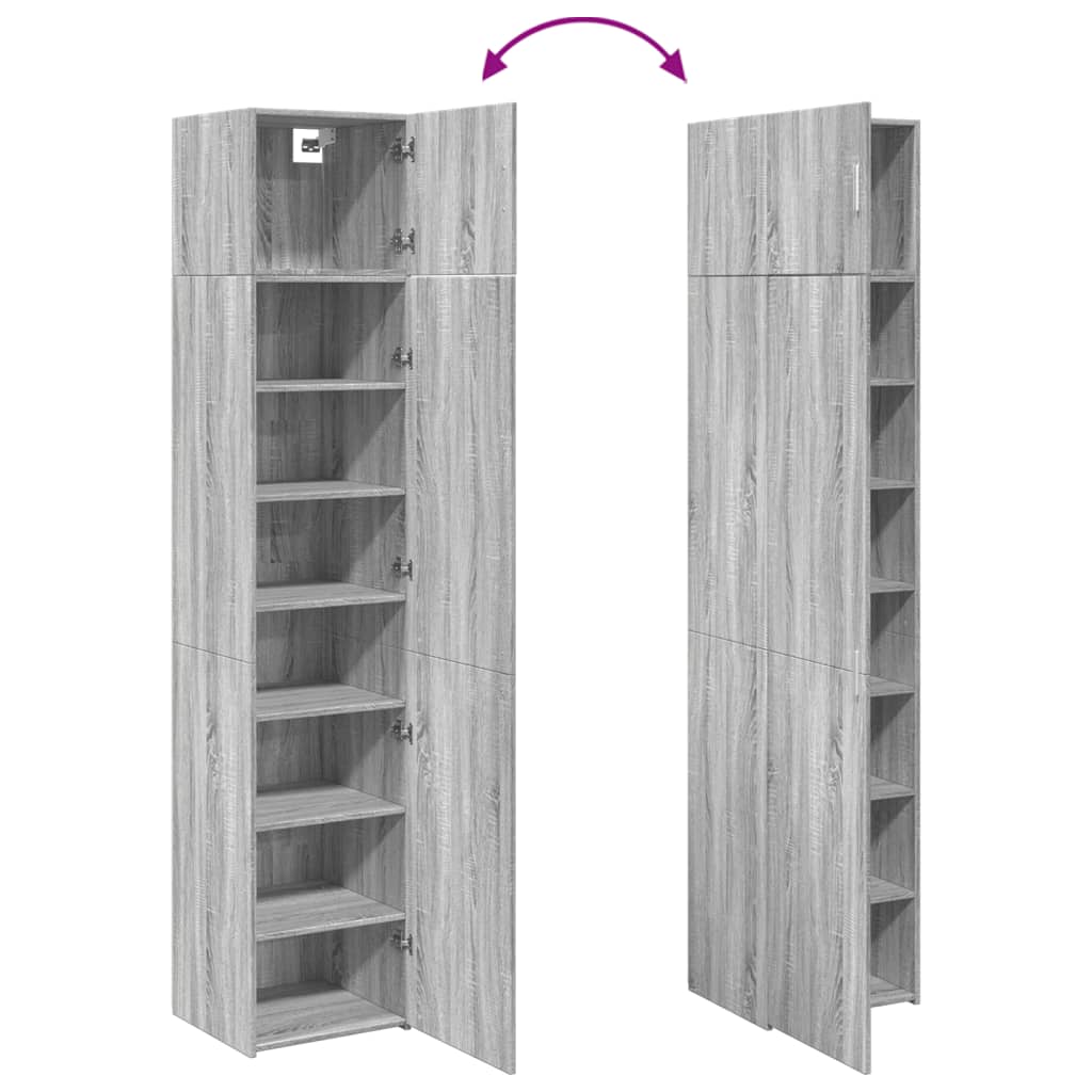 Armoire de rangement mince sonoma gris 45x42,5x225 cm - XIOS