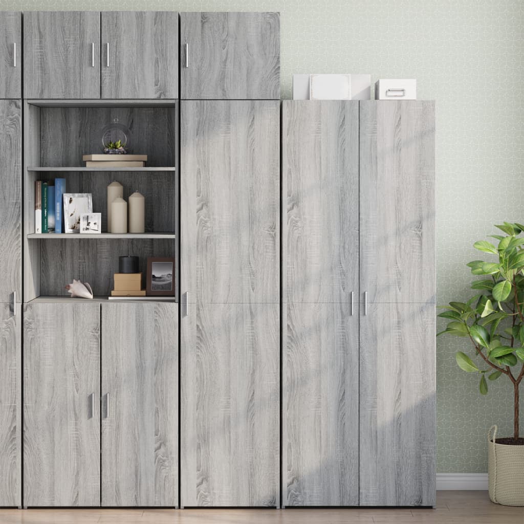 Armoire de rangement mince sonoma gris 45x42,5x225 cm - XIOS