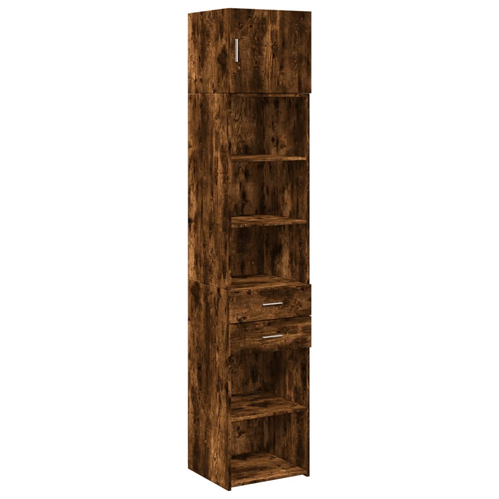 Armoire de rangement mince chêne fumé 45x42,5x225 cm - XIOS