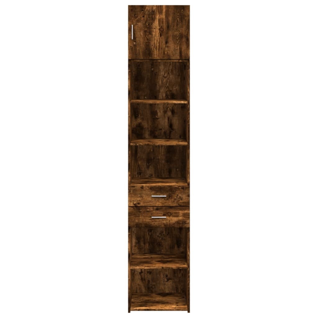 Armoire de rangement mince chêne fumé 45x42,5x225 cm - XIOS