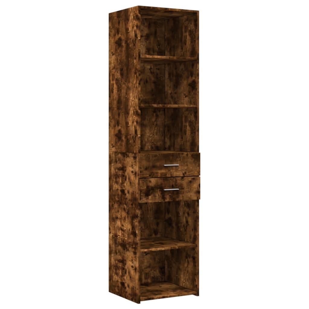 Armoire de rangement mince chêne fumé 45x42,5x225 cm - XIOS