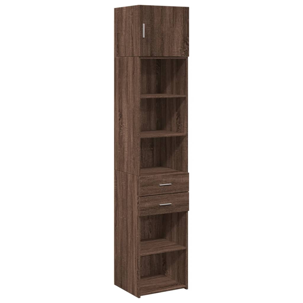 Armoire de rangement mince chêne marron 45x42,5x225 cm - XIOS