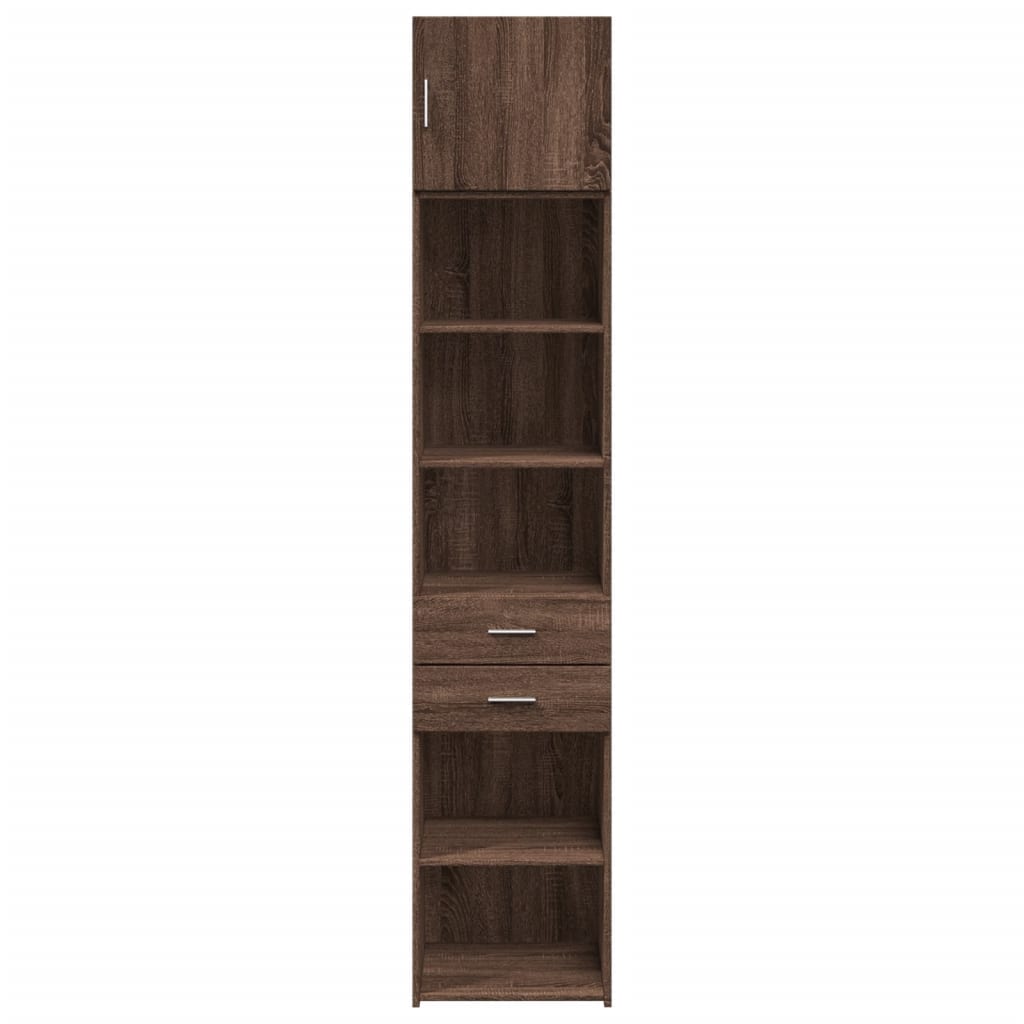 Armoire de rangement mince chêne marron 45x42,5x225 cm - XIOS