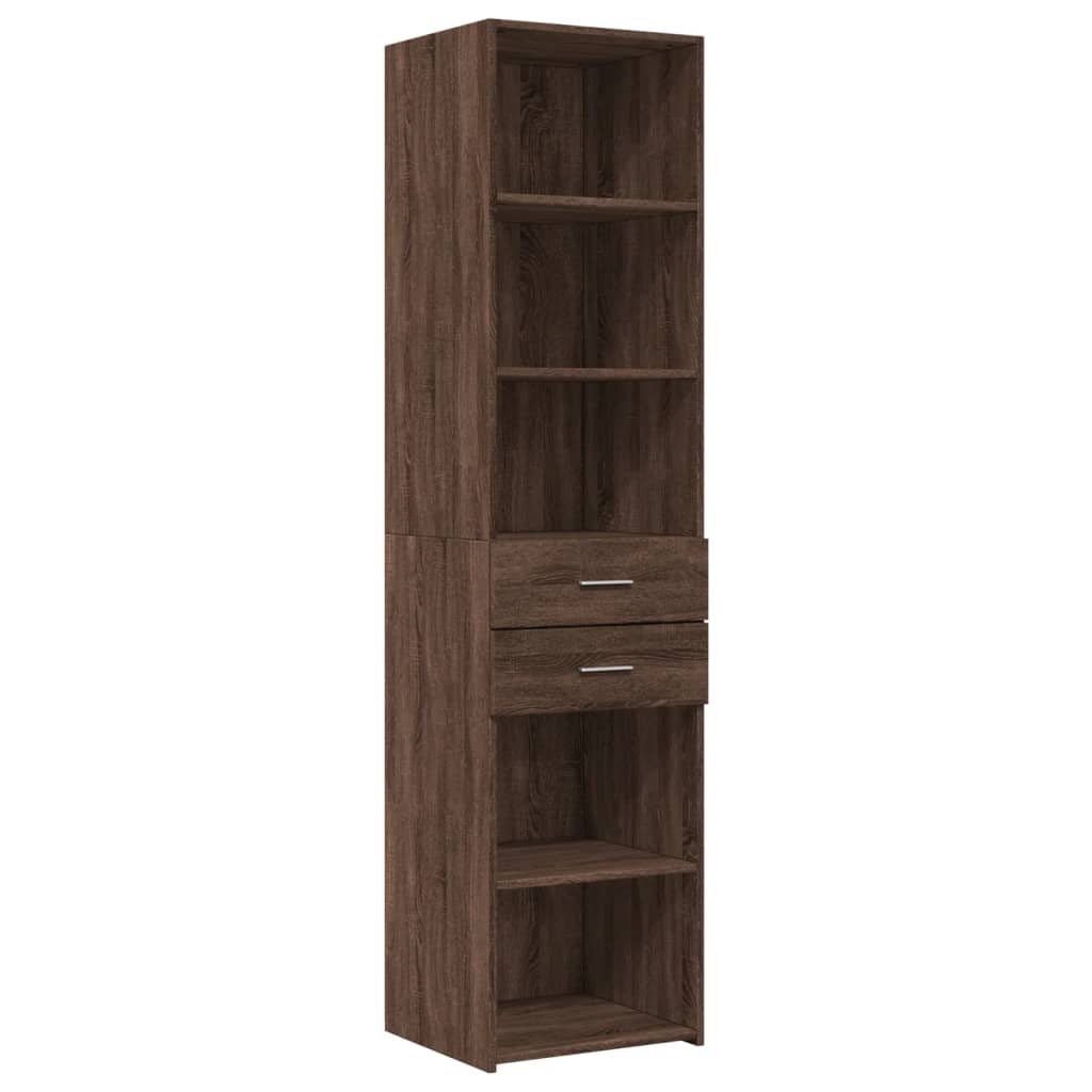 Armoire de rangement mince chêne marron 45x42,5x225 cm - XIOS