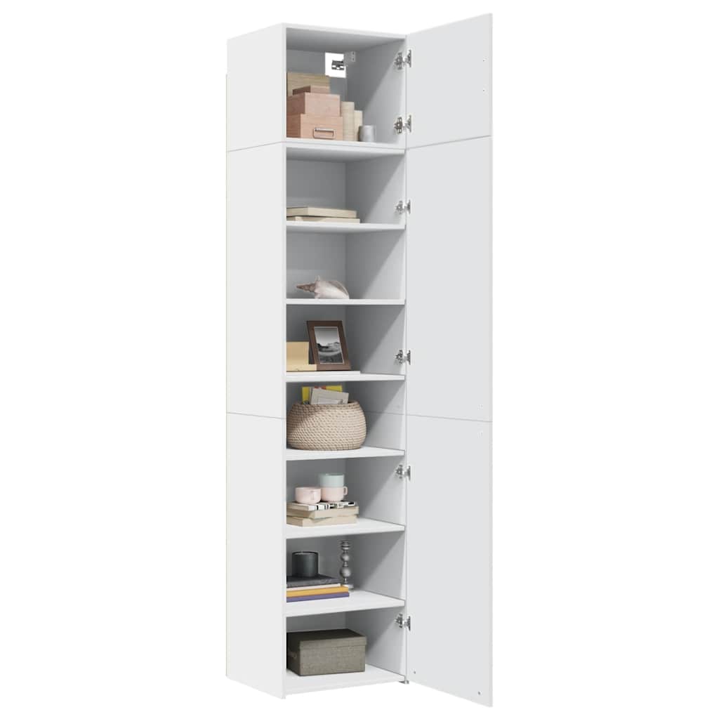 Armoire de rangement mince blanc 50x42,5x225 cm