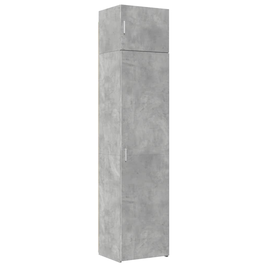 Armoire de rangement mince gris béton 50x42,5x225 cm - XIOS