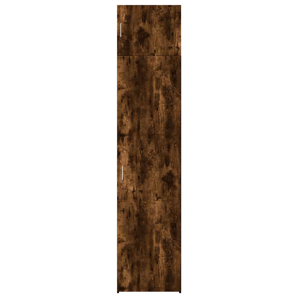 Armoire de rangement mince chêne fumé 50x42,5x225 cm - XIOS