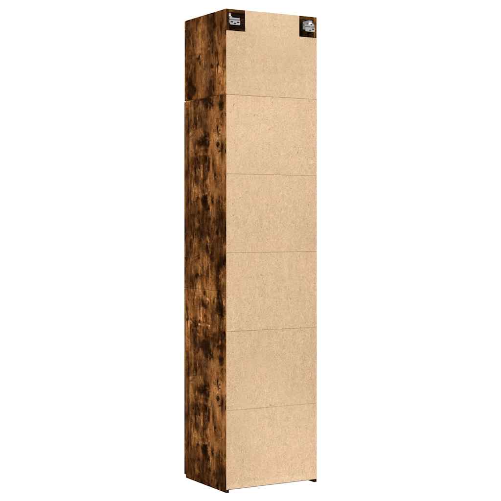 Armoire de rangement mince chêne fumé 50x42,5x225 cm - XIOS