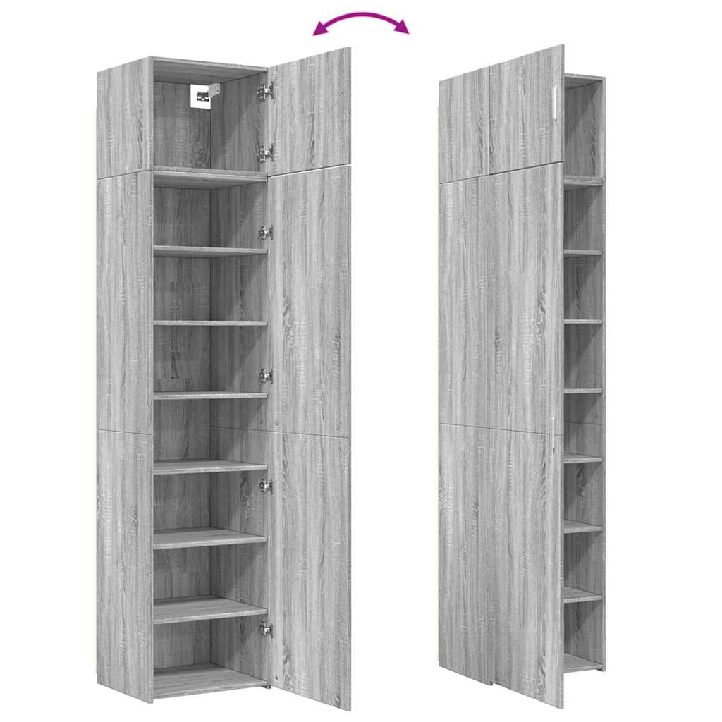 Armoire de rangement mince sonoma gris 50x42,5x225 cm - XIOS