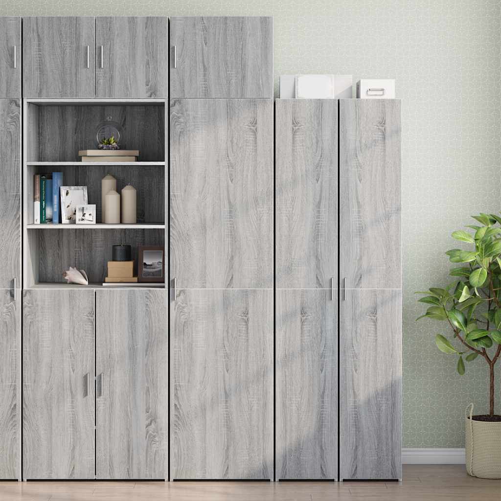 Armoire de rangement mince sonoma gris 50x42,5x225 cm - XIOS