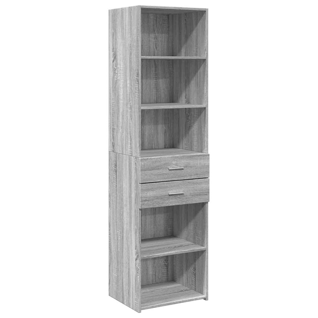 Armoire de rangement mince sonoma gris 50x42,5x225 cm - XIOS