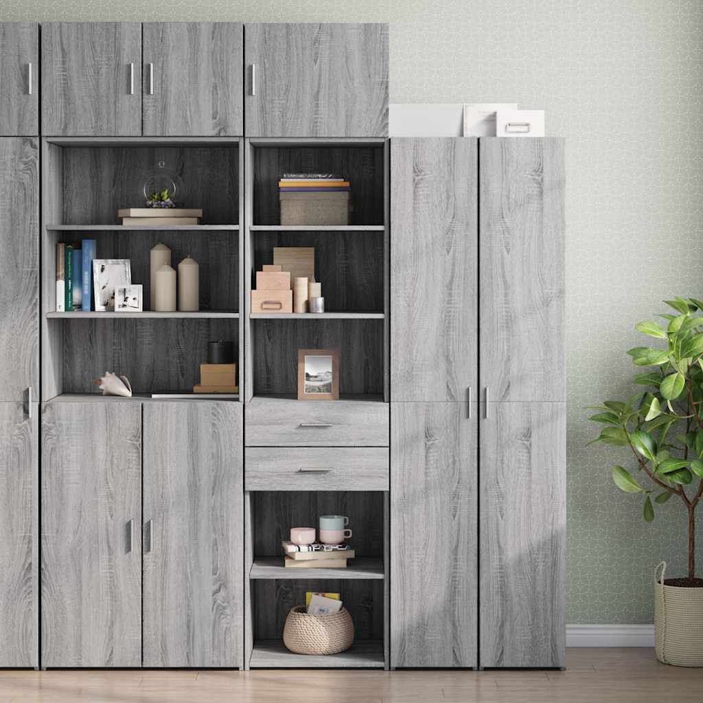 Armoire de rangement mince sonoma gris 50x42,5x225 cm - XIOS