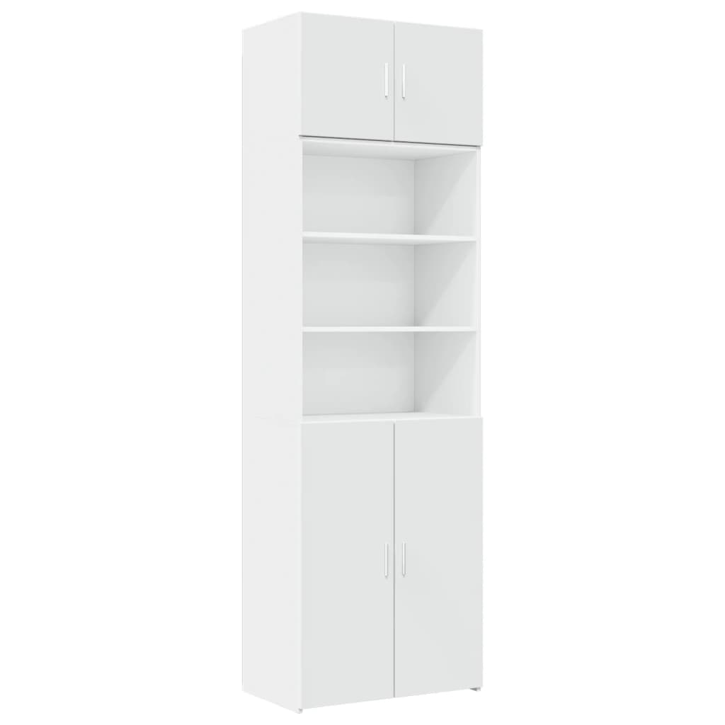 Armoire de rangement blanc 70x42,5x225 cm bois d'ingénierie - XIOS