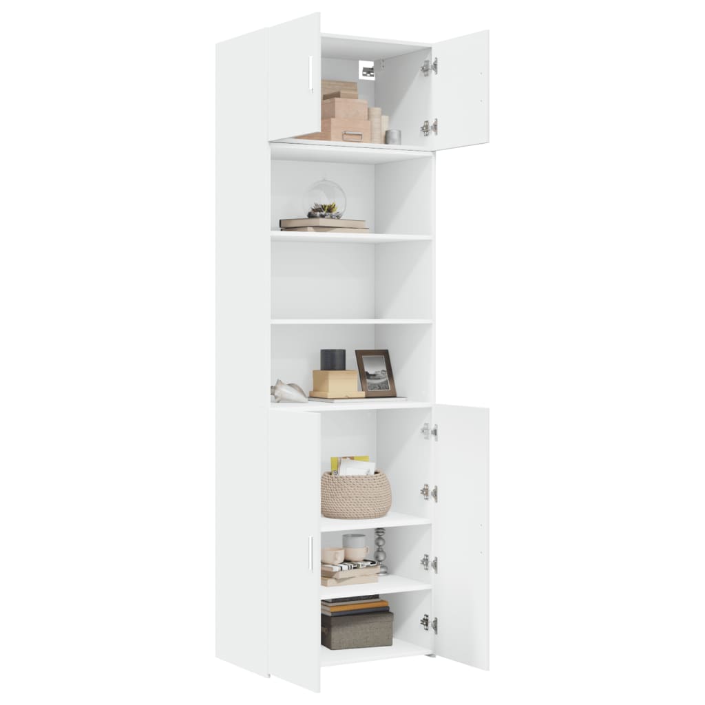Armoire de rangement blanc 70x42,5x225 cm bois d'ingénierie - XIOS