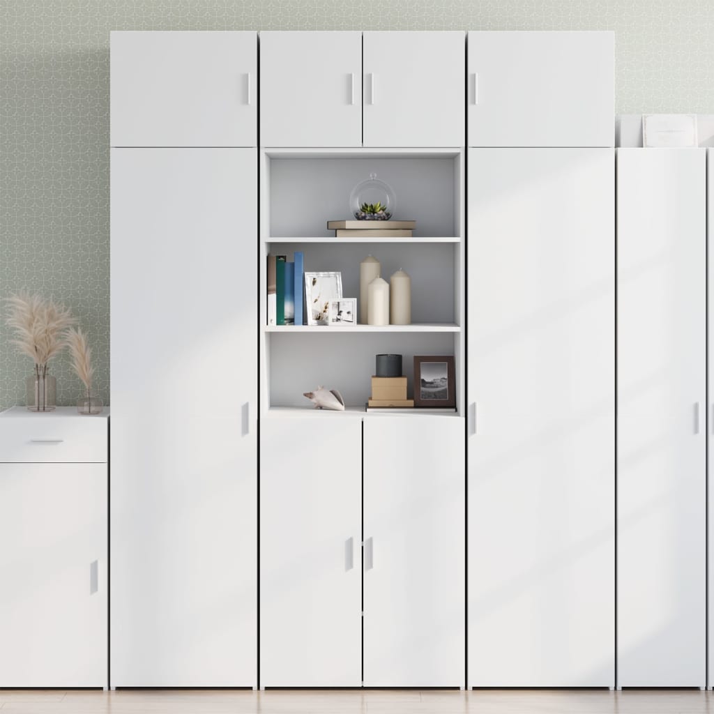Armoire de rangement blanc 70x42,5x225 cm bois d'ingénierie - XIOS