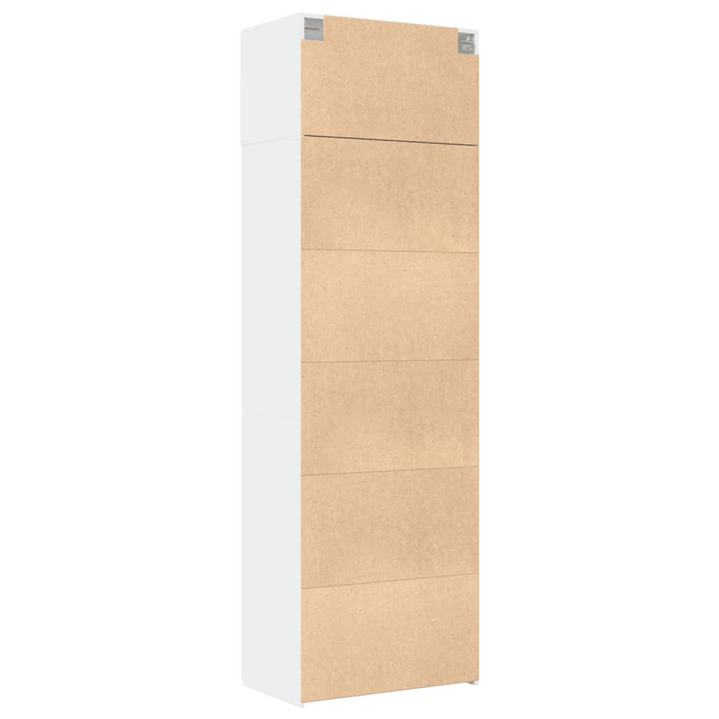 Armoire de rangement blanc 70x42,5x225 cm bois d'ingénierie - XIOS