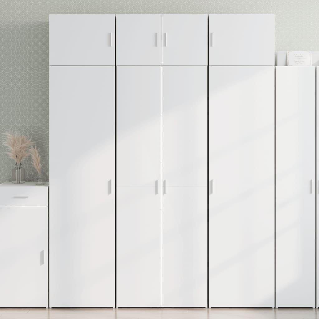 Armoire de rangement blanc 70x42,5x225 cm bois d'ingénierie - XIOS