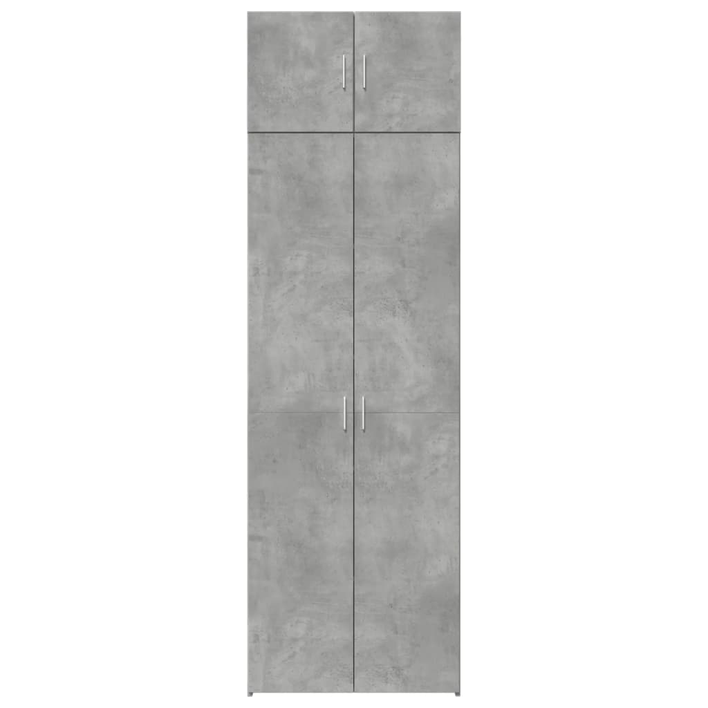 Armoire de rangement gris béton 70x42,5x225cm bois d'ingénierie - XIOS