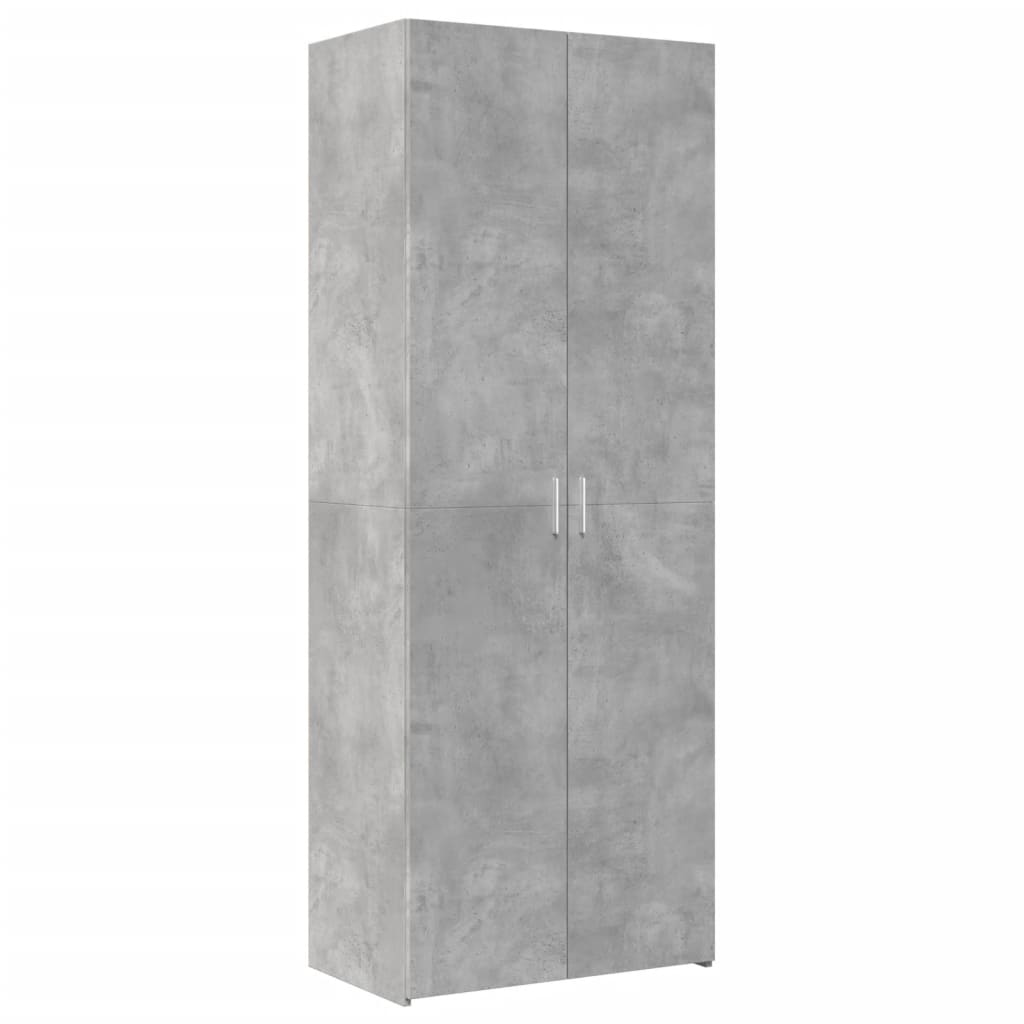Armoire de rangement gris béton 70x42,5x225cm bois d'ingénierie - XIOS