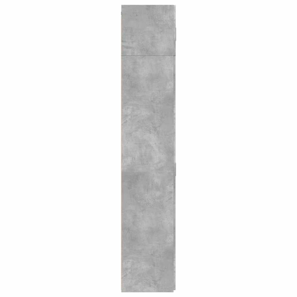 Armoire de rangement gris béton 70x42,5x225cm bois d'ingénierie