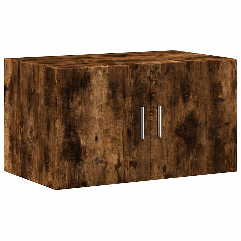 Armoire de rangement chêne fumé 70x42,5x225cm bois d'ingénierie